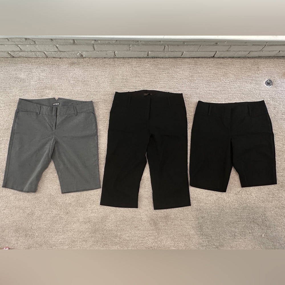 Short and Capri Work Pants Lot - 3 Pairs Size 10